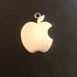 Sterling silver Apple logo charm.